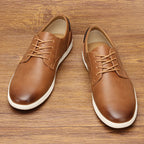 Minimalist Leather Casual Sneakers for Men | Smart Casual Wear