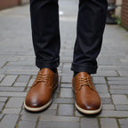 Minimalist Leather Casual Sneakers for Men | Smart Casual Wear