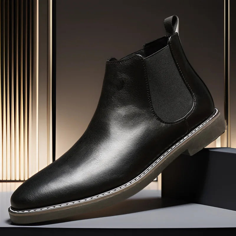 Leather Chelsea Ankle Boots for Men | Business and Casual Wear
