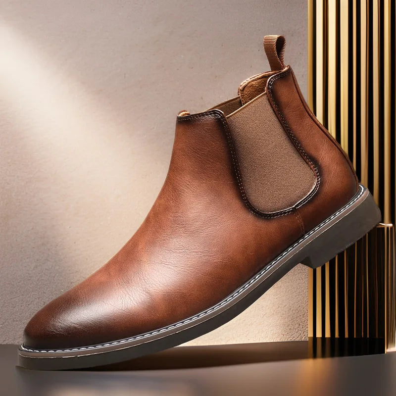 Leather Chelsea Ankle Boots for Men | Business and Casual Wear