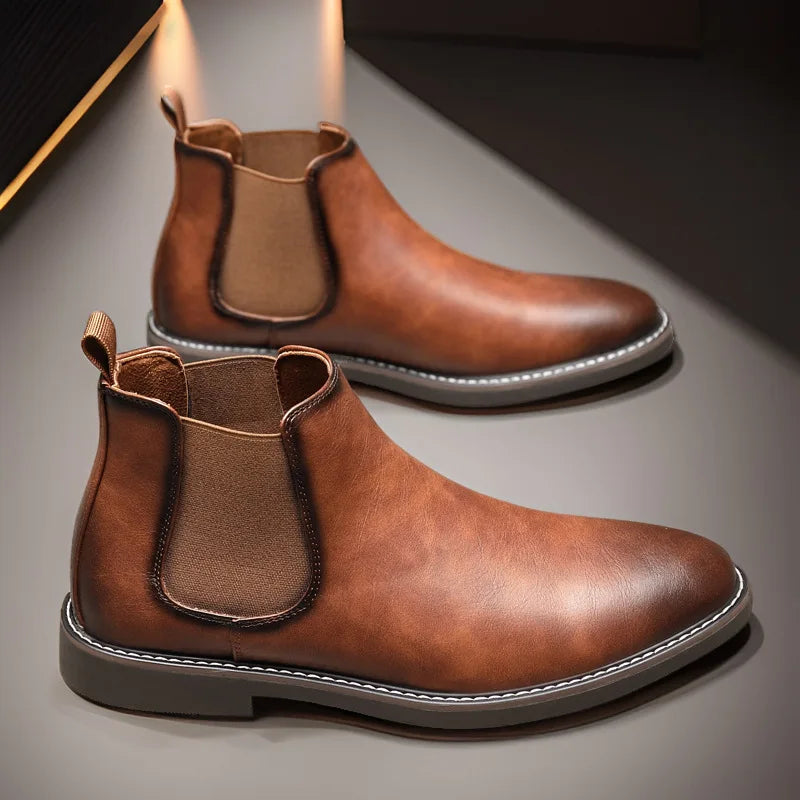 Leather Chelsea Ankle Boots for Men | Business and Casual Wear