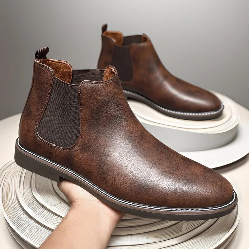 Leather Chelsea Ankle Boots for Men | Business and Casual Wear