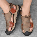 Leather and Mesh Outdoor Sandals for Men | Beach and Trail Wear