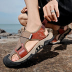 Leather and Mesh Outdoor Sandals for Men | Beach and Trail Wear