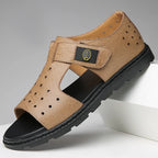 Leather Platform Summer Sandals for Men | Casual Wear