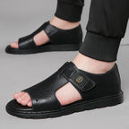 Leather Platform Summer Sandals for Men | Casual Wear