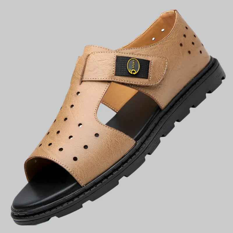 Leather Platform Summer Sandals for Men | Casual Wear