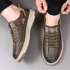 Platform Sole Leather Look Sneakers for Men | Casual Wear