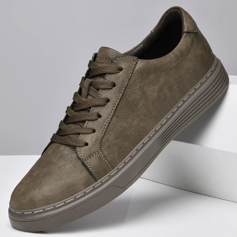 Minimalist Suede Leather Sneakers for Men | Smart Casual Wear