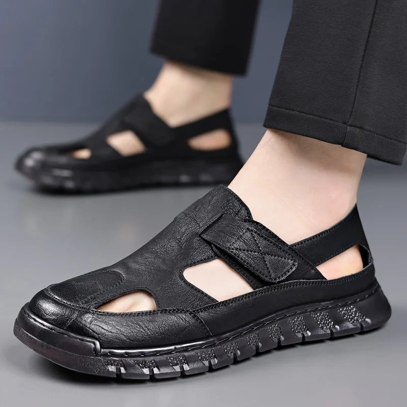 Breathable Leather Strap Sandals for Men | Summer City Wear