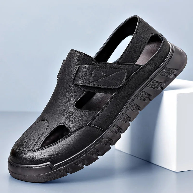 Breathable Leather Strap Sandals for Men | Summer City Wear