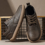 Leather Lace Up Walking Sneakers for Men | Travel and City Wear
