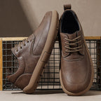 Leather Lace Up Walking Sneakers for Men | Travel and City Wear