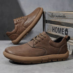 Leather Lace Up Walking Sneakers for Men | Travel and City Wear