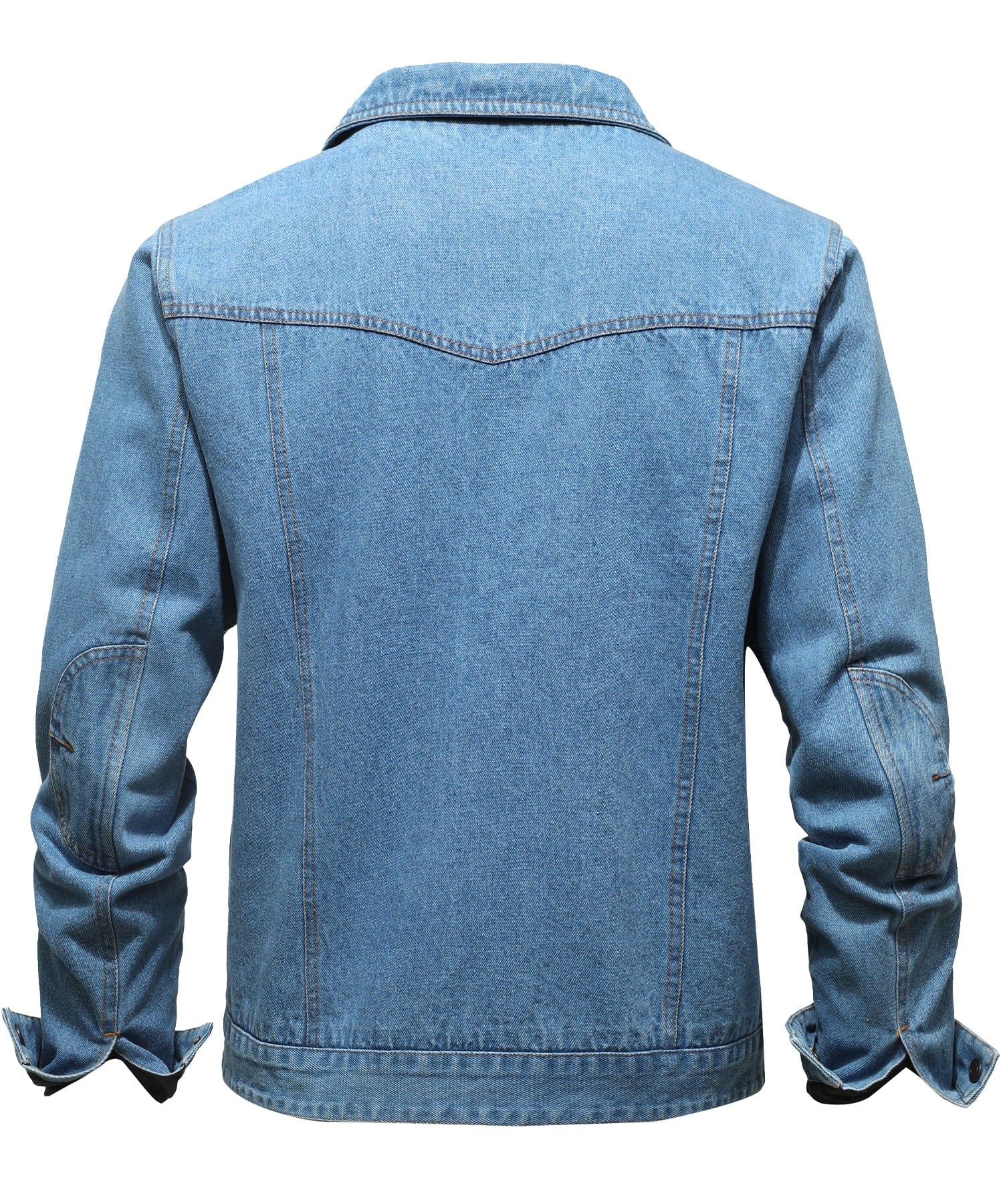 Flannel Lined Button Front Denim Shirt Jacket for Men | Cool Weather