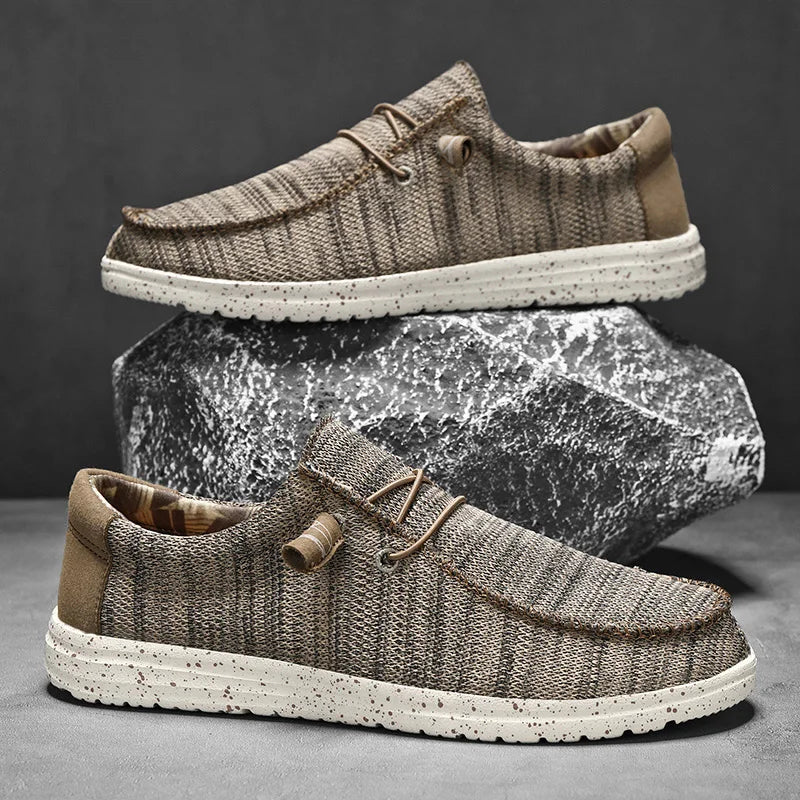 Lightweight Knit Flat Sneakers for Men | Travel and Weekend Wear