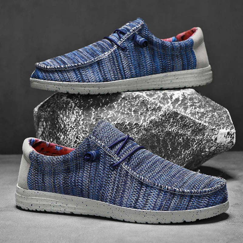 Lightweight Knit Flat Sneakers for Men | Travel and Weekend Wear