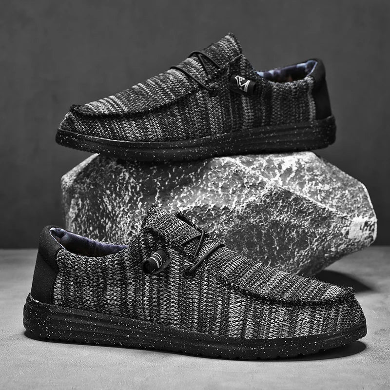 Lightweight Knit Flat Sneakers for Men | Travel and Weekend Wear