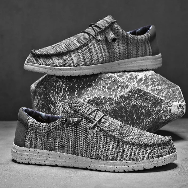 Lightweight Knit Flat Sneakers for Men | Travel and Weekend Wear