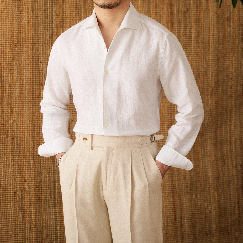 Lightweight Linen Button Up Shirt for Men | Summer and Travel Wear