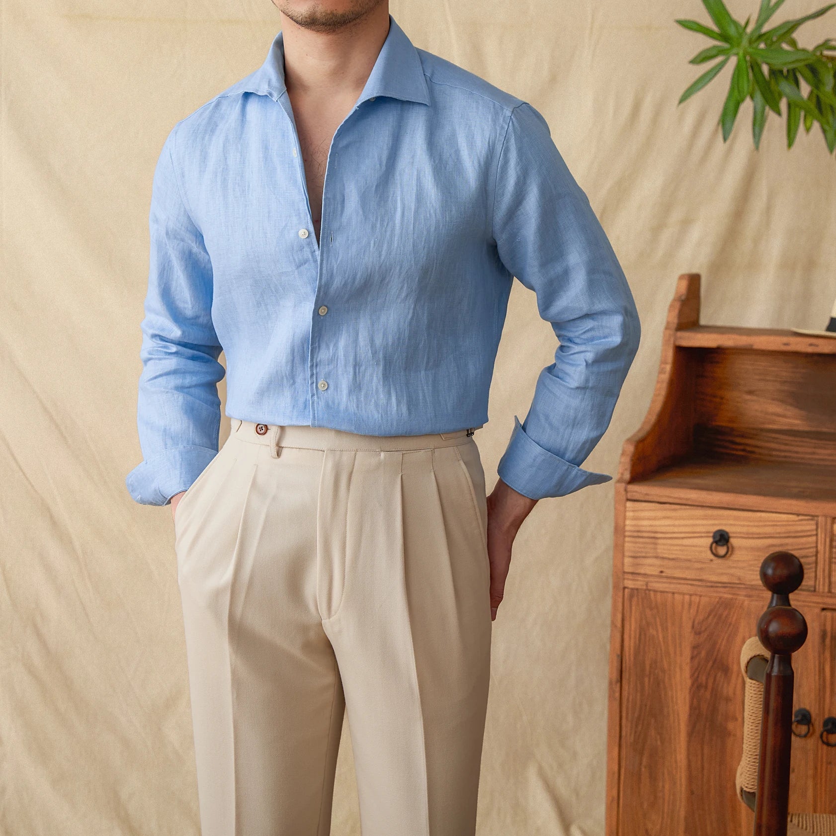 Lightweight Linen Button Up Shirt for Men | Summer and Travel Wear