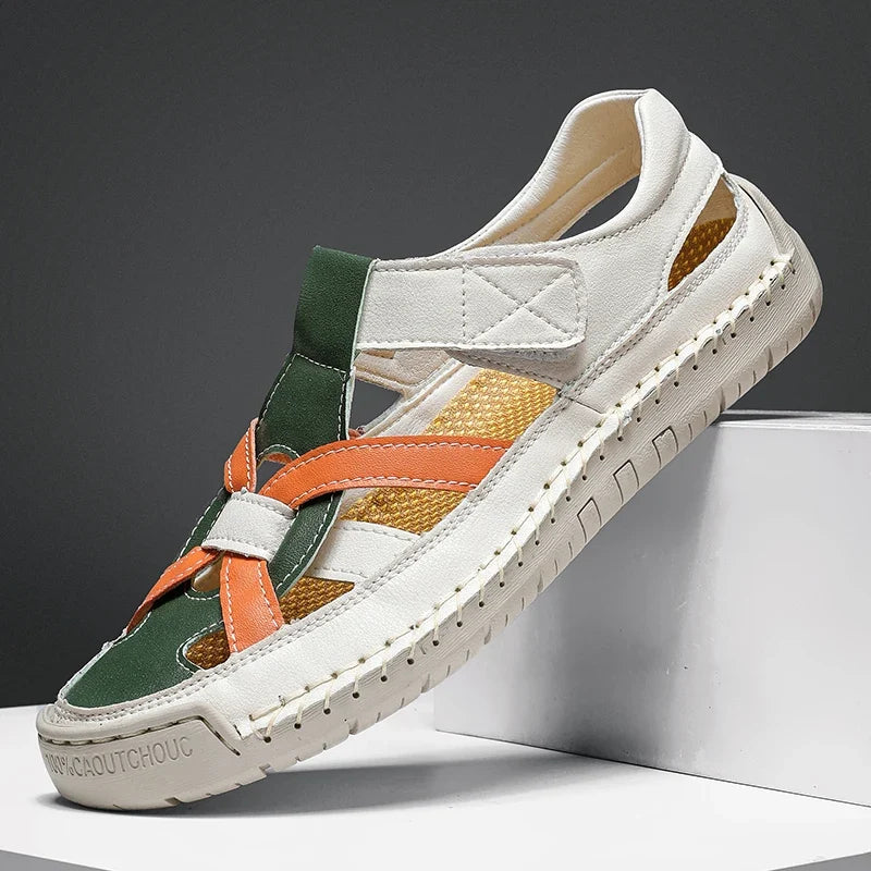 Quick Dry Velcro Strap Beach Sandals for Men | Summer Wear