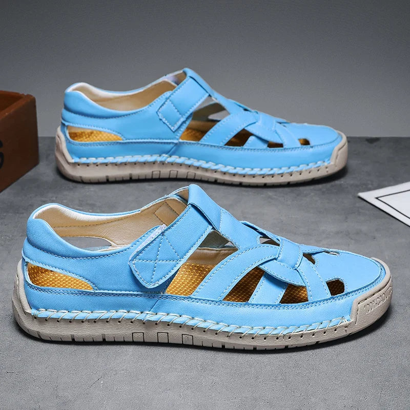 Quick Dry Velcro Strap Beach Sandals for Men | Summer Wear