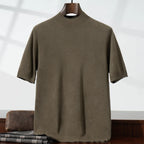 Lightweight Wool Knit Short Sleeve Base Shirt for Men | Spring and Summer Layering