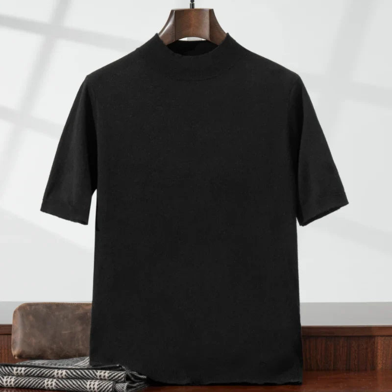 Lightweight Wool Knit Short Sleeve Base Shirt for Men | Spring and Summer Layering