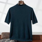 Lightweight Wool Knit Short Sleeve Base Shirt for Men | Spring and Summer Layering
