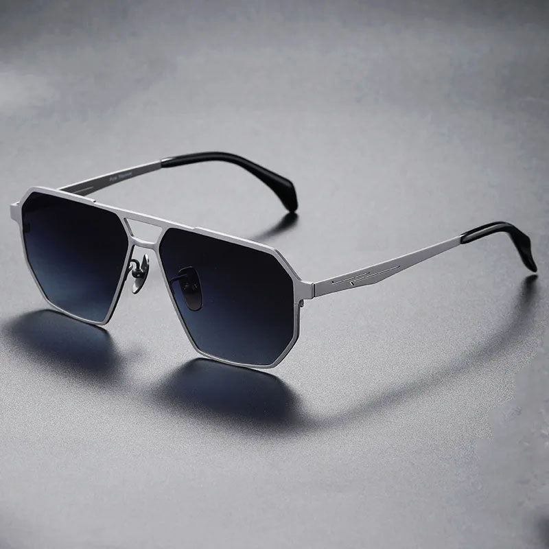Lorènti Titanium Frame Geometric Sunglasses