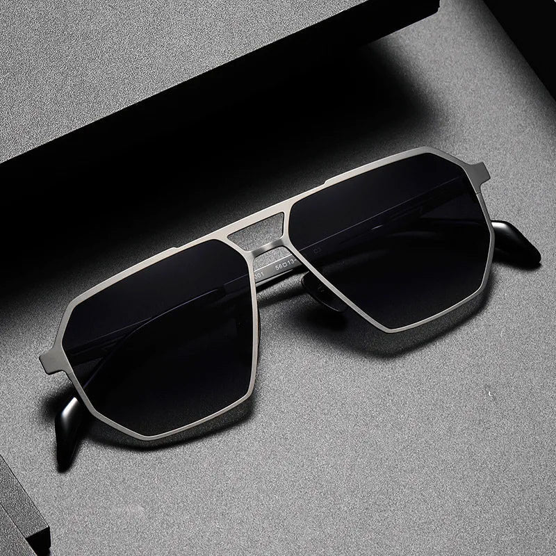 Lorènti Titanium Frame Geometric Sunglasses