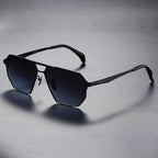Lorènti Titanium Frame Geometric Sunglasses