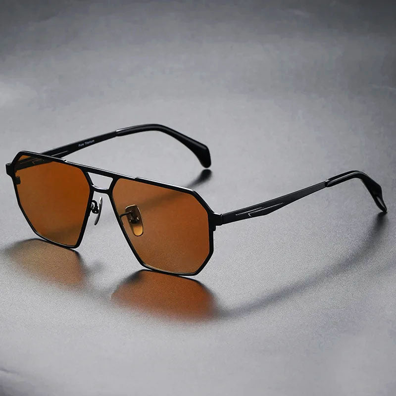 Lorènti Titanium Frame Geometric Sunglasses