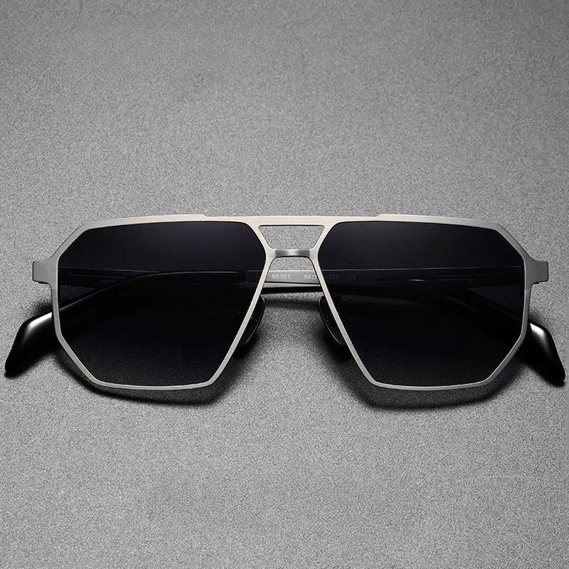 Lorènti Titanium Frame Geometric Sunglasses