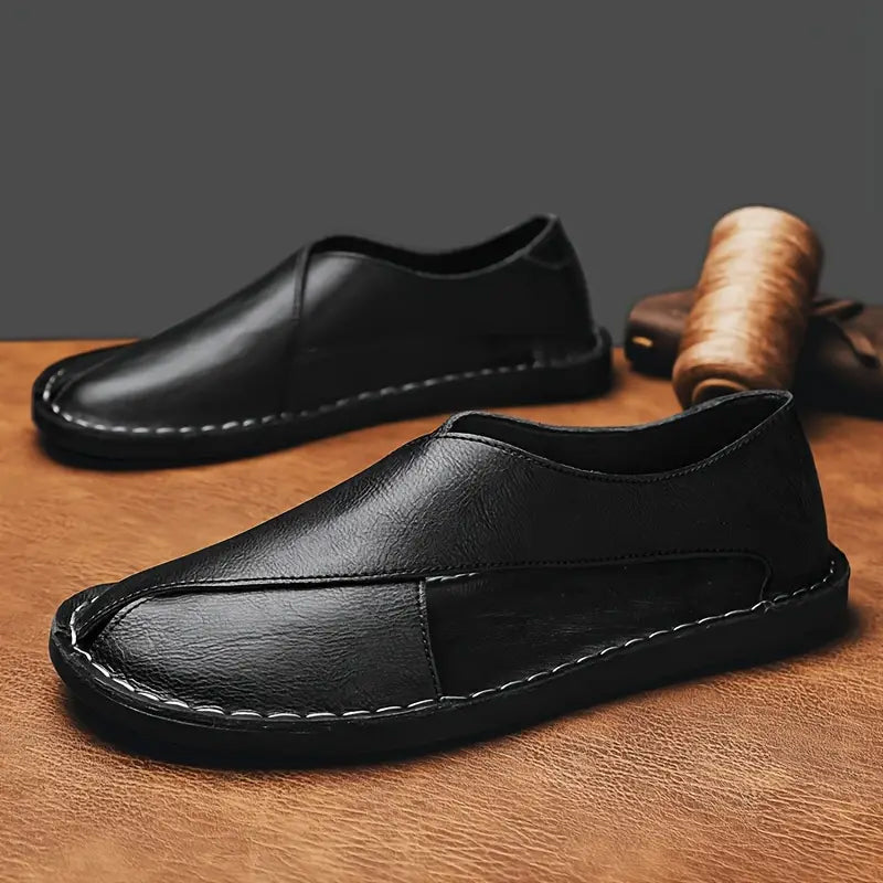 Lorenzo Vitali Cross Front Leather Sandals