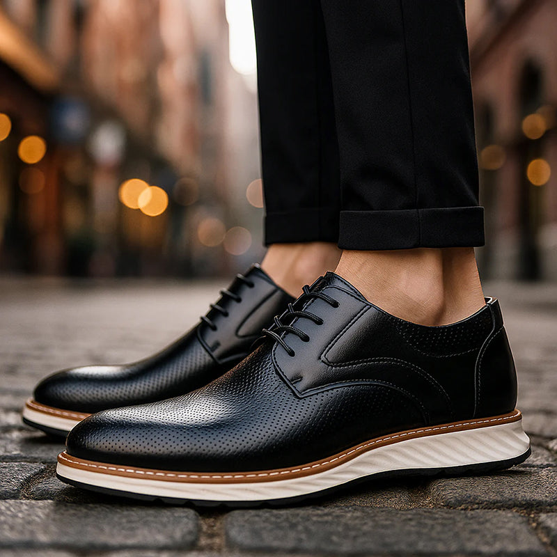 Lorenzo Vitali Lace-Up Shoes with Perforated Finish