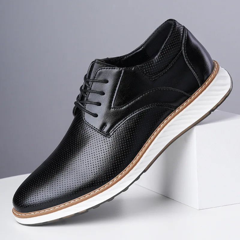 Lorenzo Vitali Lace-Up Shoes with Perforated Finish