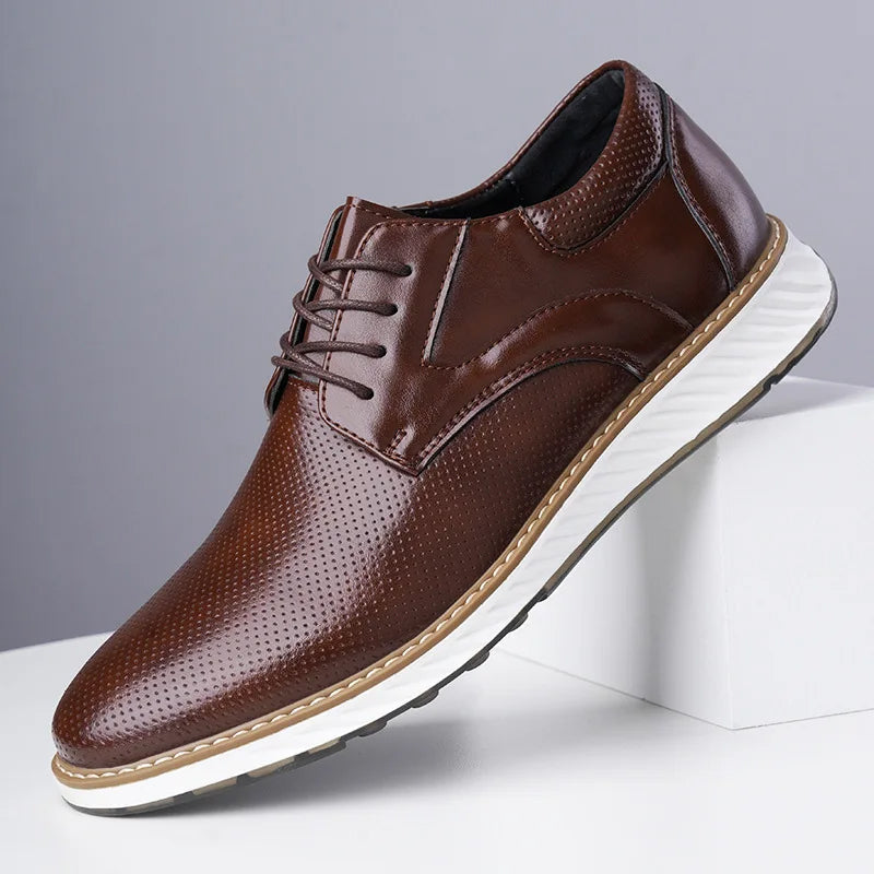 Lorenzo Vitali Lace-Up Shoes with Perforated Finish