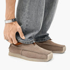 Lorenzo Vitali Suede Loafers with Drawstring Closure