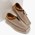 Lorenzo Vitali Suede Loafers with Drawstring Closure