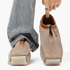 Lorenzo Vitali Suede Loafers with Drawstring Closure