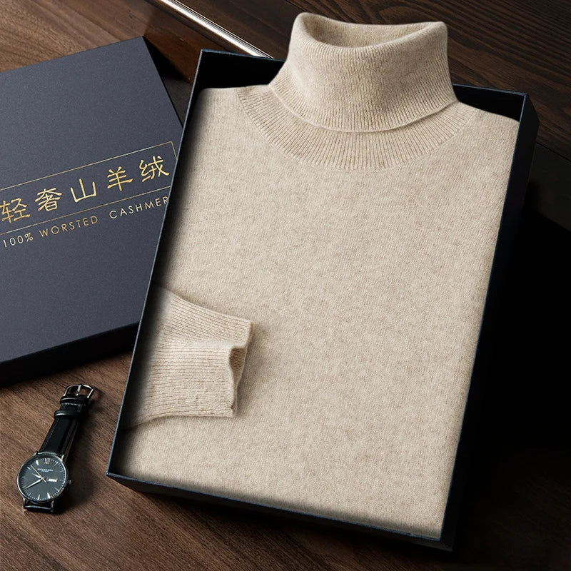 Himalayan Cashmere Turtleneck Sweater for Men | Winter Wear