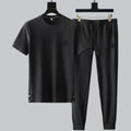 Pleated Texture Top and Jogger Lounge Set for Men | Relaxed Wear
