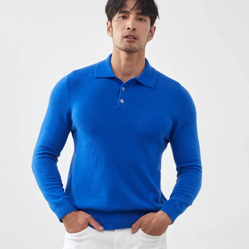Cashmere Polo Sweater for Men | Business and Casual Wear