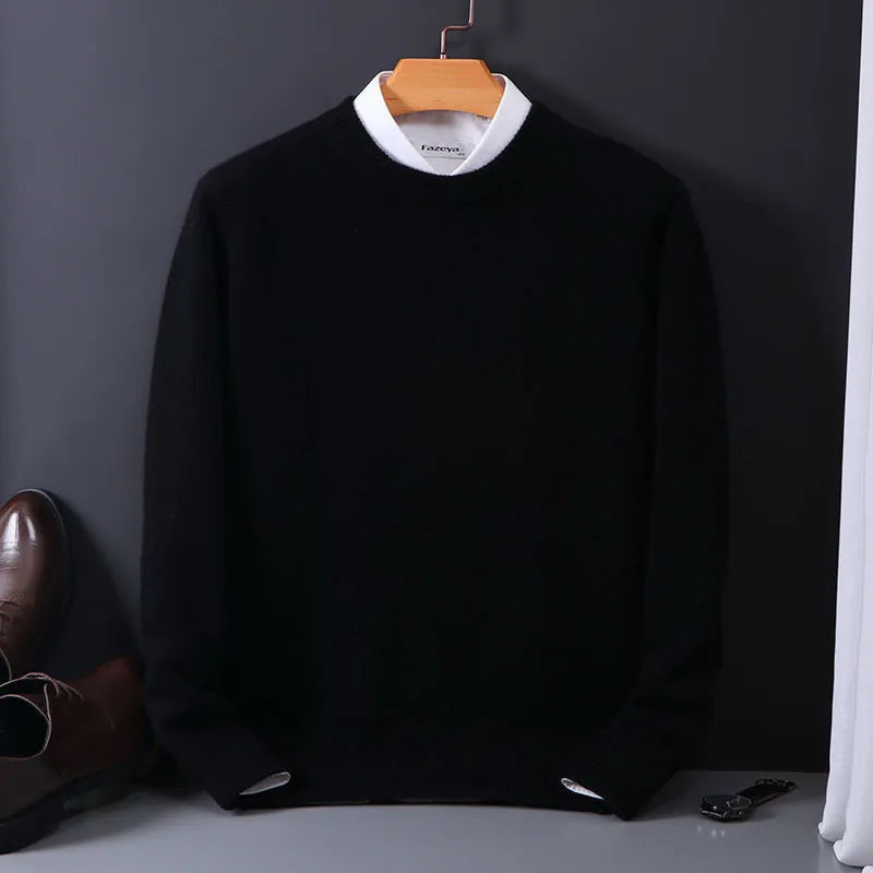 Cashmere Crew Neck Sweater for Men | Smart Casual Wear