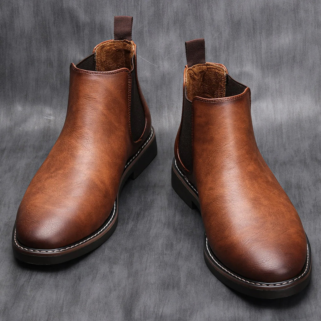 Marco Bianchi Earthtone Classic Chelsea Boots
