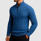 Men’s Cable Knit Quarter-Zip Sweater