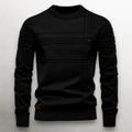 Men’s Knit Cotton Sweater with Textured Pattern