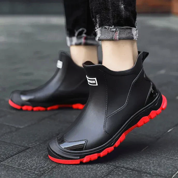 Men’s Waterproof Rain Boots with Grip Sole